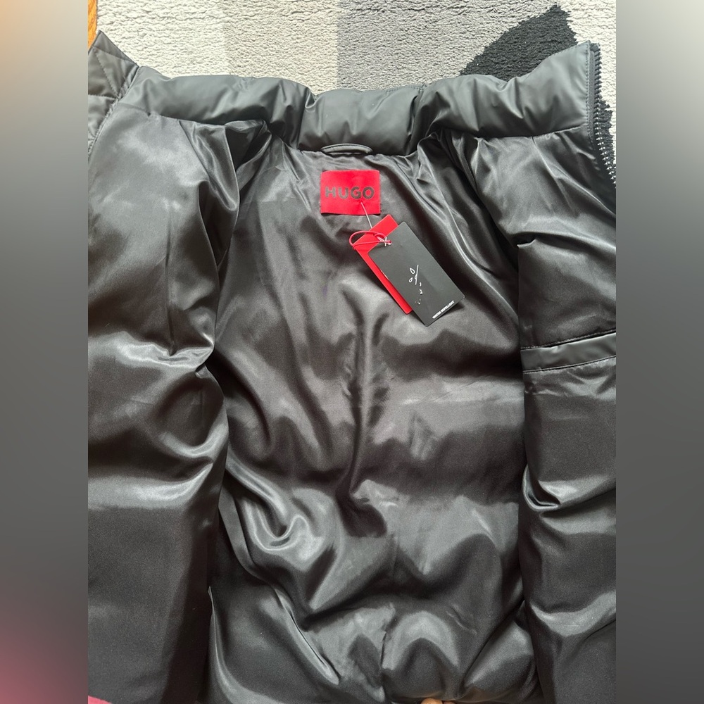 HUGO Charcoal Puffer Coat - Picture 2 of 2